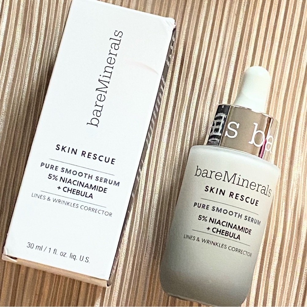 bareMinerals Skin Rescue Pure Smooth Serum 5% Niacinamide Chebula 1oz FULL SIZE